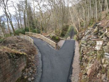 Asphalt Path forming part of Loch Earn Railway Pathway